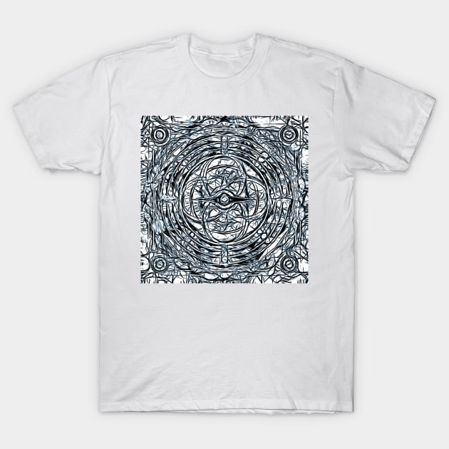 Mandala Blue T-Shirt by designbymario